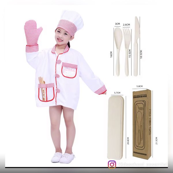 Kids Cooking and Baking Set Chef Costume