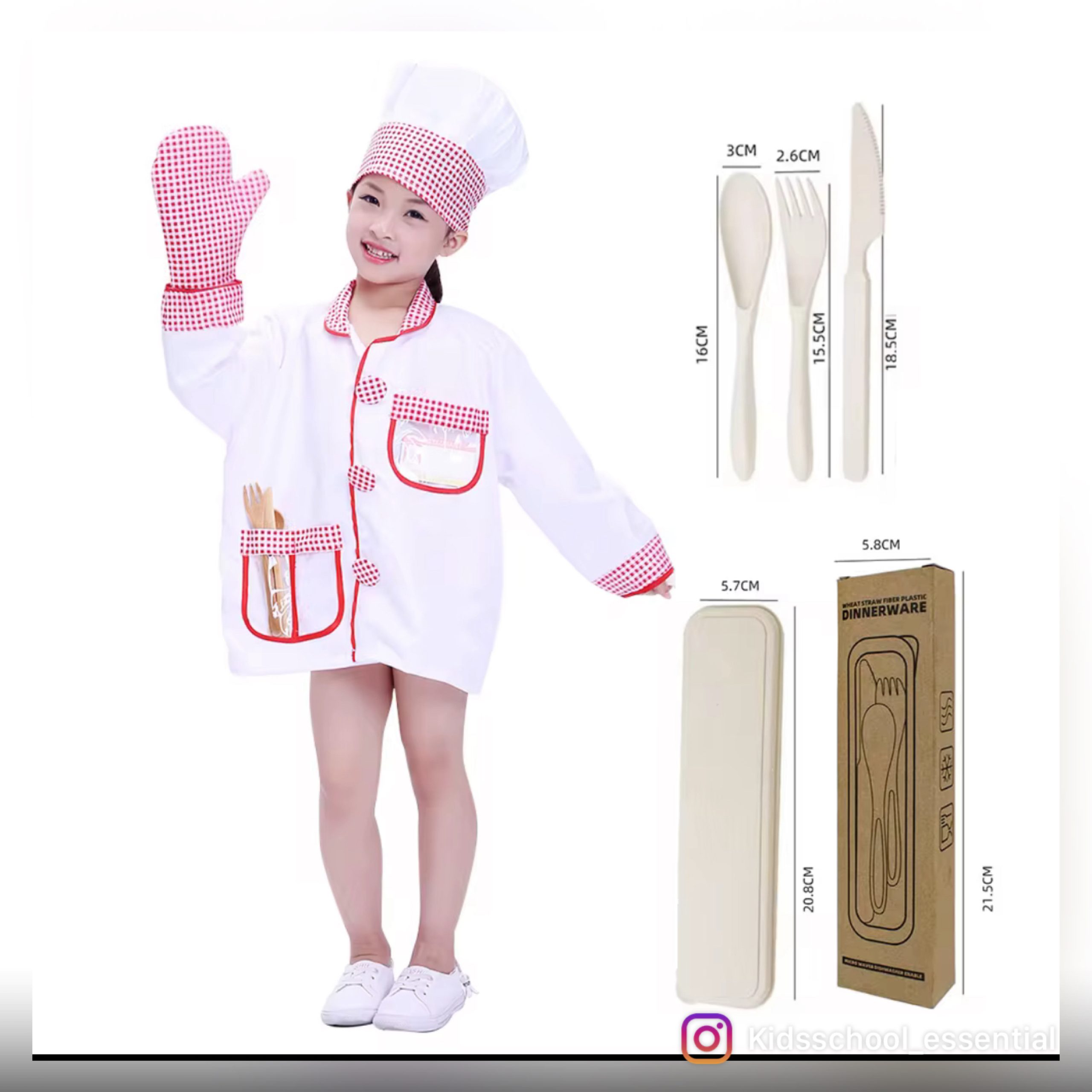 Kids Cooking and Baking Set Chef Costume Kids Cooking and Baking Set Chef Costume